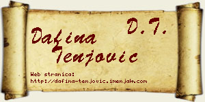 Dafina Tenjović vizit kartica